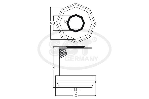 SCT GERMANY Gaisa filtrs SB 3226